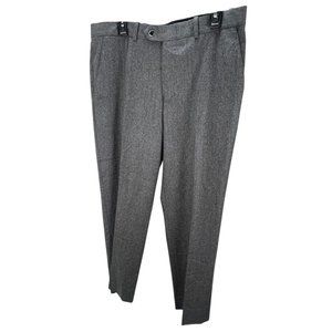 Milan Fine Clothiers Gray Wool Dress Pants Size 36 Classic Fit Neutral Business